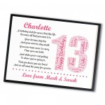 Personalised 13th Birthday Gift for Her Daughter A3 Framed Print