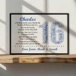 Personalised 16th Birthday Gifts for Him Men Son A3 Framed Print