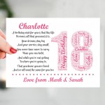 Personalised 18th Birthday Gifts for Daughter A3 Framed Print