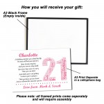 Personalised 21st Birthday Gift for Her Daughter A3 Framed Print