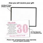 Personalised 30th Birthday Gift for Mum Daughter A3 Framed Print