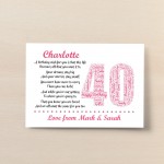 Personalised 40th Birthday Gifts for Her Mum Daughter A4 Print