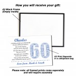 Personalised 60th Birthday Gift for Husband Dad A3 Framed Print