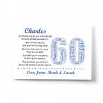 Personalised 60th Birthday Gift for Him Men Dad Grandad A4 Print