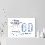 Personalised 60th Birthday Gift for Him Men Dad Grandad A4 Print