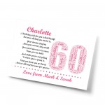Personalised 60th Birthday Gifts for Her Women Mum Nan A4 Print