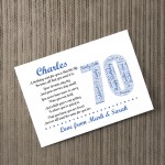 Personalised 70th Birthday Gift for Him Men Dad Grandad A4 Print