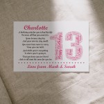 Personalised 13th Birthday Gifts for Her Women Daughter A3 Print