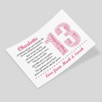 Personalised 13th Birthday Gifts for Her Women Daughter A3 Print