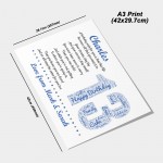 Personalised 13th Birthday Gift for Him Men Son Brother A3 Print