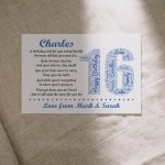 Personalised 16th Birthday Gift for Him Men Son Brother A3 Print