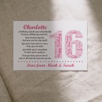 Personalised 16th Birthday Gifts for Her Girls Daughter A3 Print