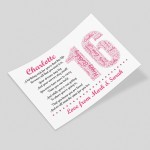 Personalised 16th Birthday Gifts for Her Girls Daughter A3 Print