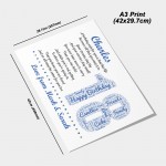 Personalised 18th Birthday Gift for Him Men Son Brother A3 Print