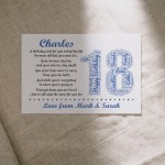 Personalised 18th Birthday Gift for Him Men Son Brother A3 Print