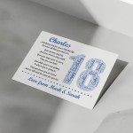 Personalised 18th Birthday Gift for Him Men Son Brother A3 Print