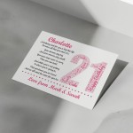 Personalised 21st Birthday Gifts for Her Girls Daughter A3 Print