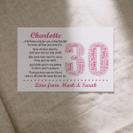 Personalised 30th Birthday Gifts for Her Women Wife Mum A3 Print