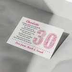 Personalised 30th Birthday Gifts for Her Women Wife Mum A3 Print