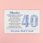 Personalised 40th Birthday Gifts for Him Husband Dad A3 Print