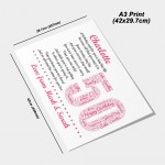 Personalised 50th Birthday Gifts for Her Women Wife Mum Nan