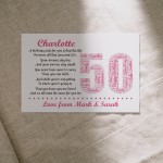 Personalised 50th Birthday Gifts for Her Women Wife Mum Nan