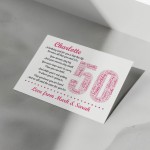 Personalised 50th Birthday Gifts for Her Women Wife Mum Nan