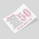 Personalised 50th Birthday Gifts for Her Women Wife Mum Nan