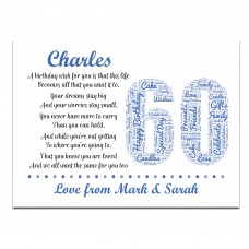 Personalised 60th Birthday Gifts for Him Men Husband Dad Grandad