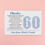 Personalised 60th Birthday Gifts for Him Men Husband Dad Grandad
