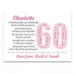 Personalised 60th Birthday Gifts for Her Women Wife Mum Nan