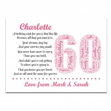 Personalised 60th Birthday Gifts for Her Women Wife Mum Nan