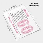 Personalised 60th Birthday Gifts for Her Women Wife Mum Nan