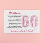 Personalised 60th Birthday Gifts for Her Women Wife Mum Nan