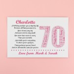 Personalised 70th Birthday Gifts for Her Women Wife Mum Nanny