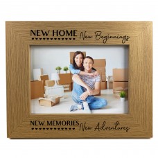 NEW HOME New Beginnings Gift For NEW HOME Oak Photo Frame