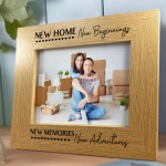 NEW HOME New Beginnings Gift For NEW HOME Oak Photo Frame