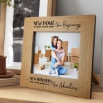 NEW HOME New Beginnings Gift For NEW HOME Oak Photo Frame