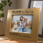 NEW HOME New Beginnings Gift For NEW HOME Oak Photo Frame