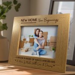 NEW HOME New Beginnings Photo Frame Gift For NEW HOME FIRST HOME