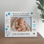 Baby Photo Frame Personalised Gift For Baby Boy New Baby Gift