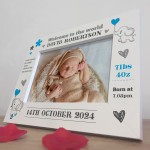 Baby Photo Frame Personalised Gift For Baby Boy New Baby Gift