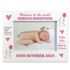 Baby Gift Photo Frame Personalised Gift For Baby Girl New Baby