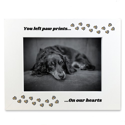 Dog Memorial Photo Frame You Left Paw Prints On Our Hearts