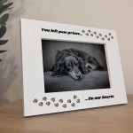 Dog Memorial Photo Frame You Left Paw Prints On Our Hearts