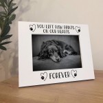 Dog Memorial White Photo Frame Paw Prints On Our Hearts Forever