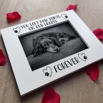 Dog Memorial White Photo Frame Paw Prints On Our Hearts Forever