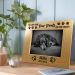 DOG MEMORIAL GIFTS Sympathy Gifts for Loss of Dog Paw Prints 7x5