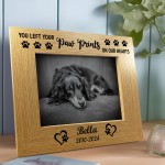 DOG MEMORIAL GIFTS Sympathy Gifts for Loss of Dog Paw Prints 7x5