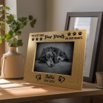 DOG MEMORIAL GIFTS Sympathy Gifts for Loss of Dog Paw Prints 7x5